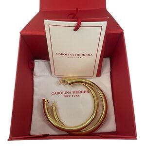NEW IN BOX - Carolina Herrera Large Hoops Earrings